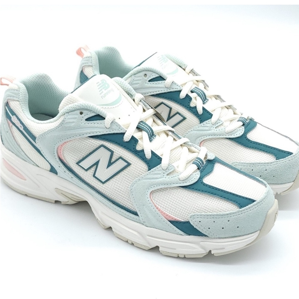 New Balance 530 CALIA Green Mint Teal Pink Sneakers Running Shoes Size 8.5